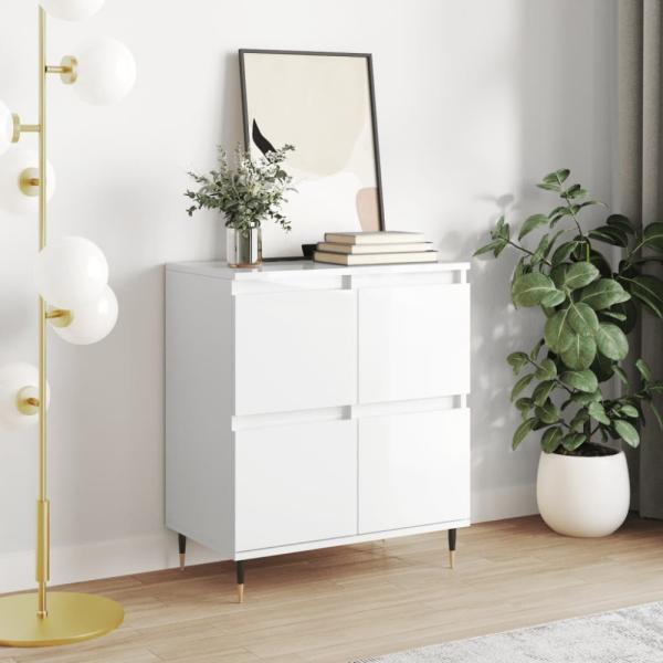 vidaXL Sideboard Hochglanz-Weiß 60x35x70 cm Holzwerkstoff 831206