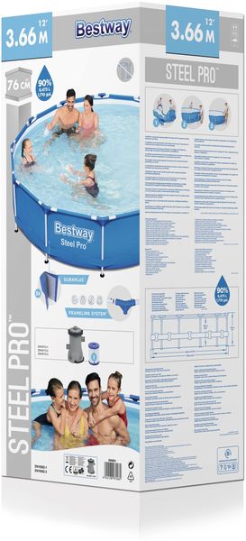 Bestway 'Steel Pro Frame' Pool, Blau, Ø 366x76 cm Bild 3