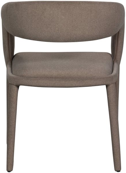 Esszimmerstuhl Arms aus Webstoff, modern gepolstert, Braun, mit Armlehnen für komfortables Sitzen Bild 3