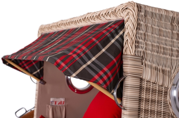 Strandkorb - bene living - Ammersee Grande XL Teak Bullauge - PE shell - Modell 529 - 2,5-Sitzer inkl. Liftersystem Bild 4