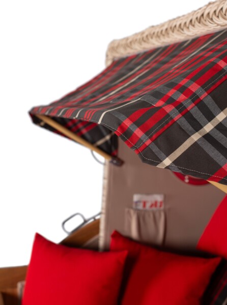 Strandkorb - bene living - Ammersee Grande XL Teak Bullauge - PE shell - Modell 529 - 2,5-Sitzer inkl. Liftersystem Bild 5