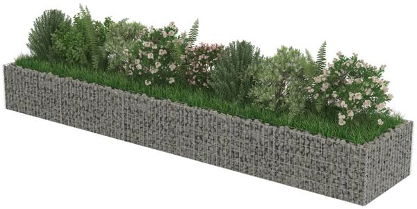 vidaXL Gabionen-Hochbeet Verzinkter Stahl 450×90×50 cm 143553 Bild 4