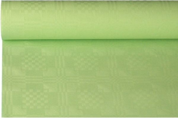 Papiertischtuch mit Damastprägung 8 m x 1,2 m pastellgrün