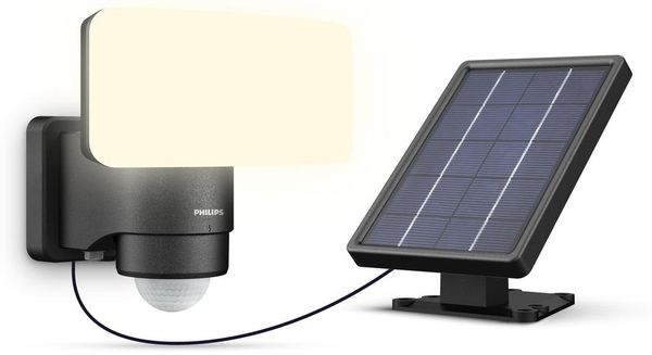 Philips Solar Wandleuchte Tylus schwarz 18,5 x 17 x 21 cm kaltweiß