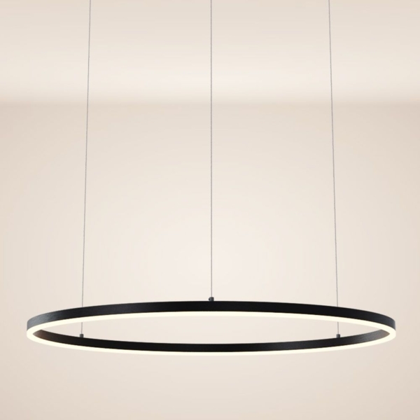 s.luce LED Ring Pendellampe Ø 100cm Schwarz