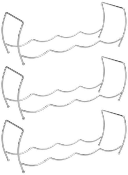 Flaschenregal chrom stapelbar 3tlg. 12 Flaschenhalter Flaschenständer 42x42cm