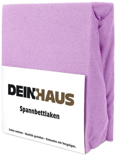 DH DEIN. HAUS Spannbettlaken Frottee Bettlaken mit Gummizug aus natürlicher Baumwolle, Gummizug: mit Gummizug, Baumwolle, atmugsaktiv, hautfreundlich, pflegeleichter Stoff