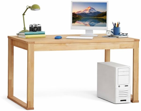 Schreibtisch 141x70x74 PC-Tisch Bürotisch Kernbuche geölt #1472