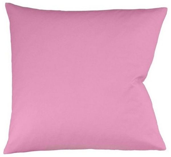 Fleuresse Mako-Satin Kissenbezüge 40x40 cm uni mit RV DP 4070 pink