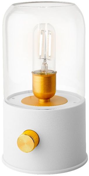 Lumineo LED-Tischleuchte, Kunststoff weiß, 11 x 20 cm, Batteriebetrieb Dauerbetrieb