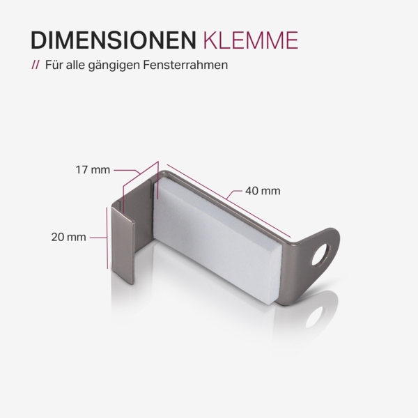Spannvitrage, Gardinenstange - Metall - ( 40-60 cm - Silber ) zum Spannen, Klemmstange Ausziehbar, Vitragestange ohne Bohren / Schrauben, Ø 9 mm Bild 4