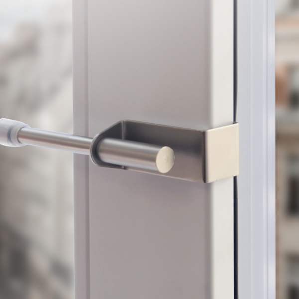 Spannvitrage, Gardinenstange - Metall - ( 40-60 cm - Silber ) zum Spannen, Klemmstange Ausziehbar, Vitragestange ohne Bohren / Schrauben, Ø 9 mm Bild 2