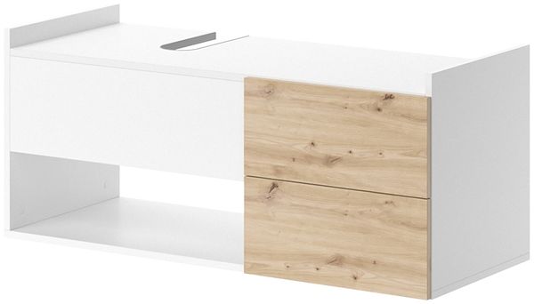 Waschbeckenunterschrank Alf Weiß 105 x 45 cm mit 2 Schubladen Vicco