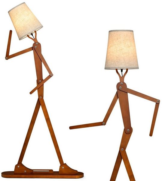 COSTWAY Stehlampe, humanoide Eckleuchte mit verstellbaren Gelenken