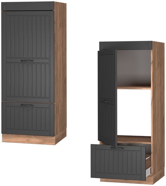 Mikrowellenschrank Fame-Line Dunkelgrau 60 cm Vicco Bild 5