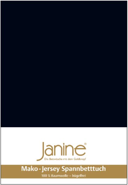 Janine Mako Jersey Spannbetttuch Bettlaken 140-160x200 cm OVP 5007 98 schwarz