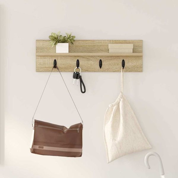 vidaXL Wandmontierter nachttisch Sonoma-Eiche 60 x 10,5 x 18 cm 874389