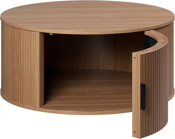 INOSIGN Couchtisch Ronda (1-St), Runder Sofatisch mit Stauraum - Maße (B/T/H) 80/80/36 cm