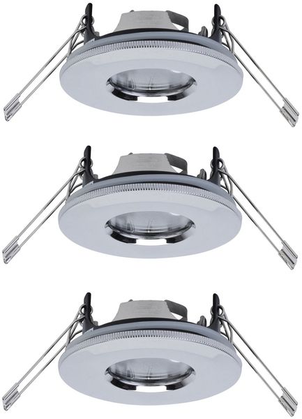 Paulmann 2easy Premium Einbauleuchten 3er Spot-Set starr IP65 51mm Chrom2341