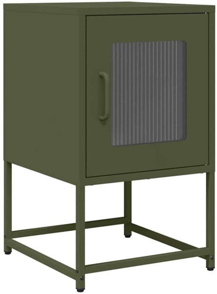 vidaXL Nachttisch Olivgrün 36x39x60,5 cm Kaltgewalzter Stahl 853330