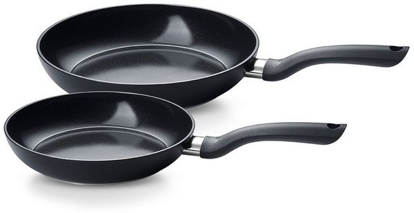 Fissler Pfannen-Set Essential, Aluminium (Set, 2-tlg, je 1x Keramikpfanne 24 + 28 cm), leicht zu reinigen, Made in Germany