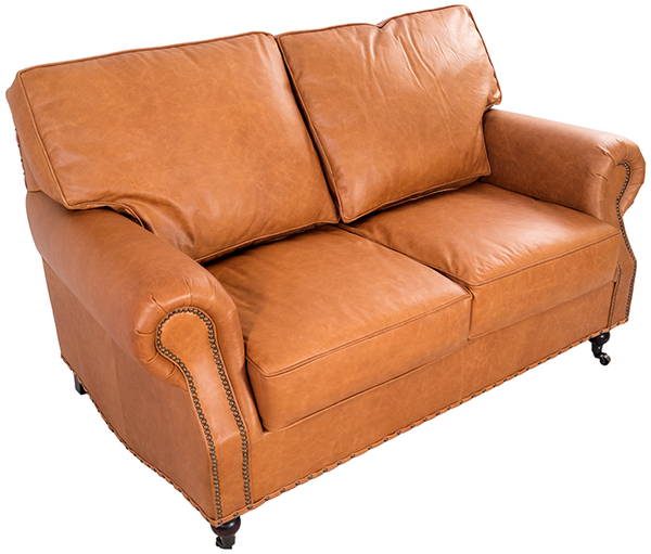 Clubsofa Wales 2-Sitzer Leder Columbia Brown