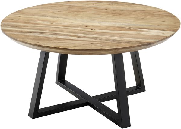 Couchtisch >SAFAGA< in Akazie natur, Massivholz - 90x45x90cm (BxHxT)