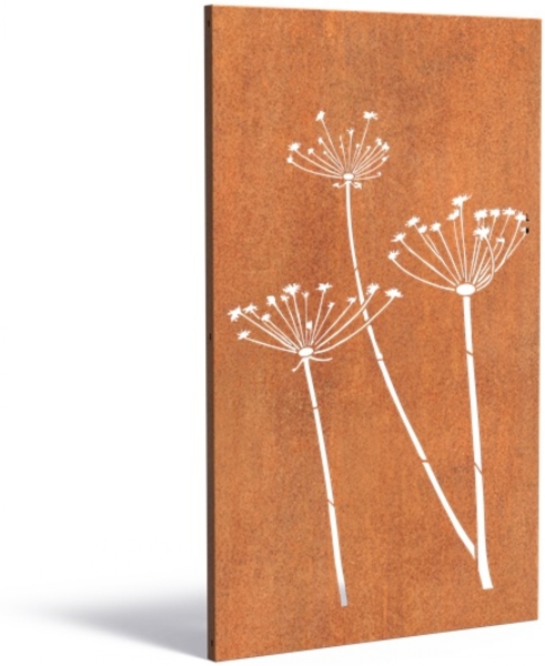 Adezz Paneel Nature CPN4 Cortenstahl 110x180 cm Gartenpaneel Sichtschutz Paneel Deko Wand Bild 2