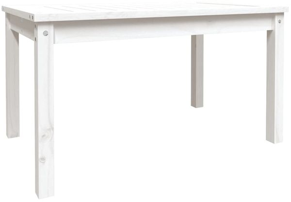 Gartentisch, Balkontisch, Beistelltisch Weiß 82,5x50,5x45 cm Massivholz Kiefer Bild 2