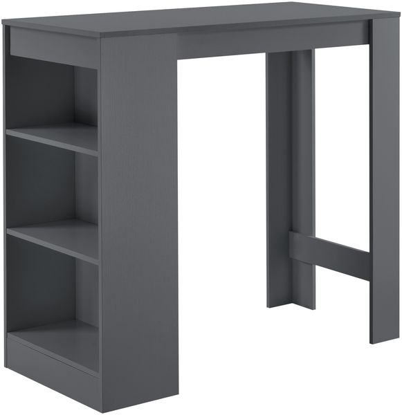Bartisch Kouvola mit 3 Fächern 110x50x103 cm Dunkelgrau [en. casa]