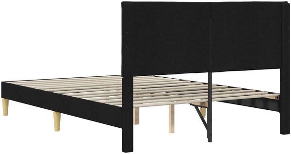 vidaXL Bettrahmen mit Kopfteil Schwarz 140 x 200 cm Stoff 42027590 Bild 6