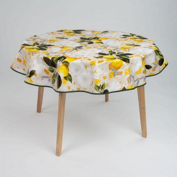 laro Tischdecke laro 140cm runde Wachstuchtischdecke mit Saum-Eingefasst