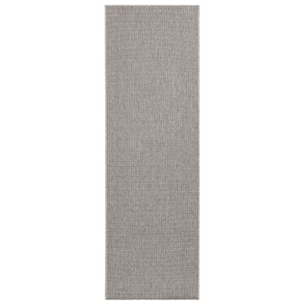 Flachgewebe Läufer Nature Silbergrau in Sisaloptik - 80x350x0,5cm
