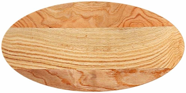 vidaXL Tischplatte Hellbraun 80x40x4 cm Massivholz Eiche Oval 4009049