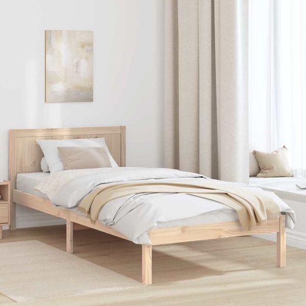 vidaXL Bettgestell Braun 90 x 200 cm Massivholz Kiefer 872206