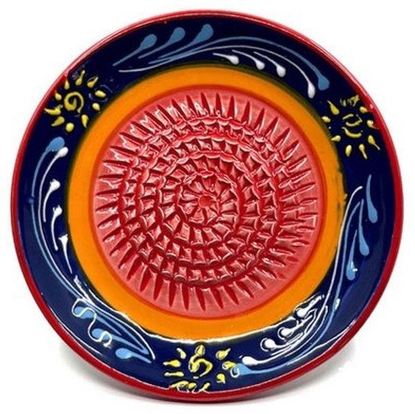 Kaladia Multireibe Reibeteller in Braun, Keramik, handbemalte Küchenreibe - Made in Spain