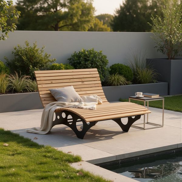 HOME DELUXE Wellenholzliege / Waldsofa TAIGA - 150 cm