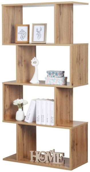 Standregal 140 x 70 x 30 cm Eiche braun – Aktenregal Raumteiler Bücherregal RICOO WM074-EW