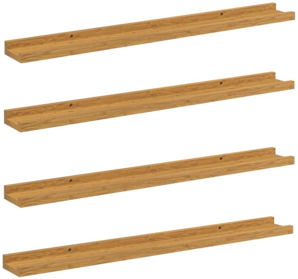 vidaXL Wandregal mit Regal 4 pcs Beige 80 x 9 x 3 cm Holzwerkstoff 42020038