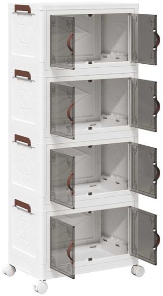 vidaXL Aufbewahrungsbox mit Rädern Stapelbar 4-stöckig 28 L 4012371 Bild 5