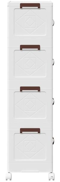 vidaXL Aufbewahrungsbox mit Rädern Stapelbar 4-stöckig 28 L 4012371 Bild 6