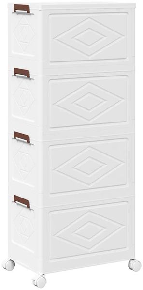 vidaXL Aufbewahrungsbox mit Rädern Stapelbar 4-stöckig 28 L 4012371 Bild 7