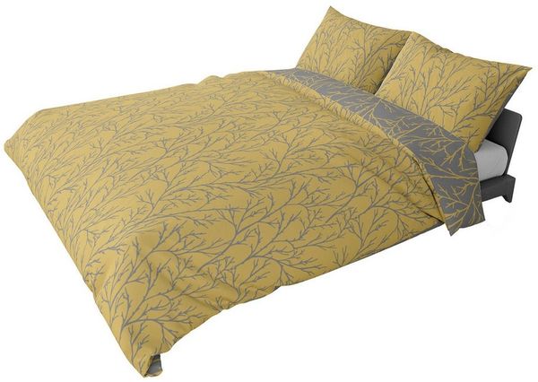Brielle Bettwäsche Mako Satin Wendebettwäsche-Set - 2-tlg - Gelb-Grau, 2 teilig, Mit Reißverschluss, 100% Baumwolle Bild 3