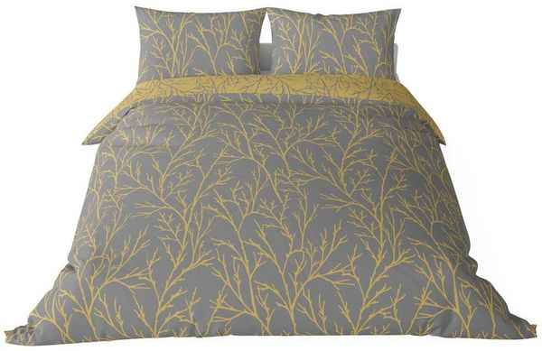 Brielle Bettwäsche Mako Satin Wendebettwäsche-Set - 2-tlg - Gelb-Grau, 2 teilig, Mit Reißverschluss, 100% Baumwolle Bild 5