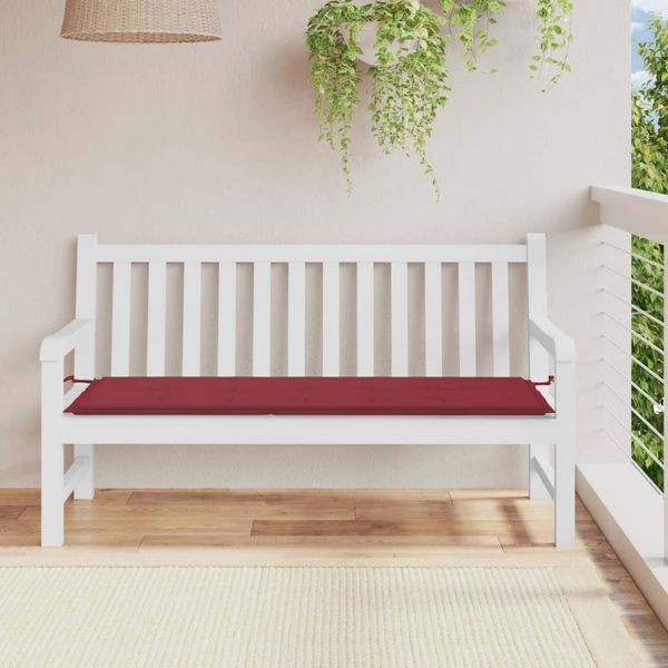 vidaXL Gartenbank-Auflage Weinrot 150x50x4 cm Oxford-Gewebe 314086