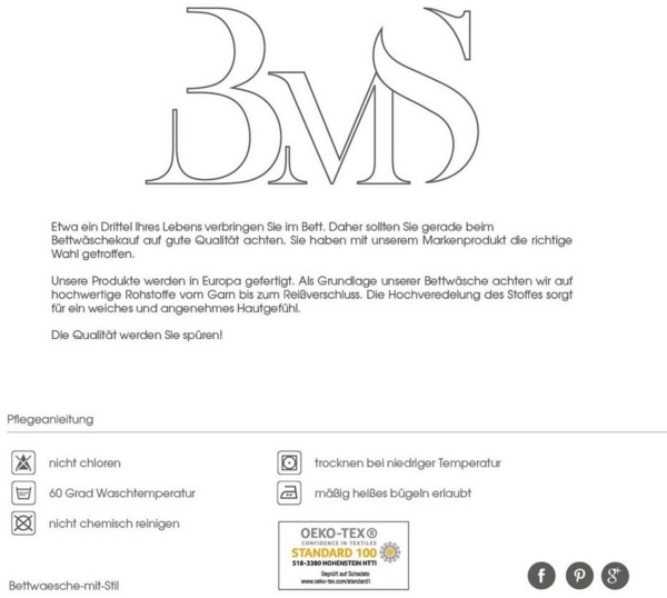 Bettwaesche-mit-Stil Renforcé / Linon Hotelbettwäsche "Lia" 100% Baumwolle braun uni einfarbig Garnitur 200x200 + 2x 80x80cm Bild 2