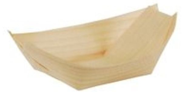 12 Fingerfood - Schalen, Holz "pure" 8,5 cm x 5,5 cm "Schiffchen"