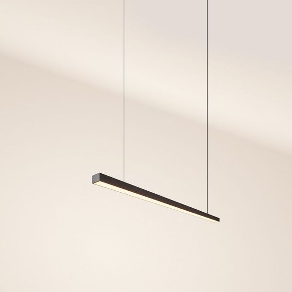s.luce Oris LED-Linienlampe Büro-Pendelleuchte XL nach Maß 2700K Schwarz 120cm