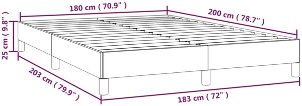 Bettgestell Dunkelgrau 180×200 cm Stoff [346737] Bild 9