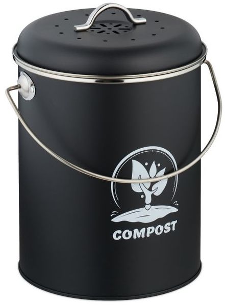 Relaxdays Komposteimer mit Geruchsfilter 5,5 Liter
